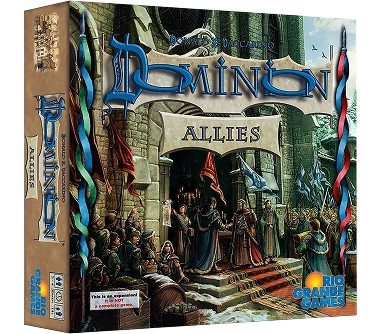 Het bordspel Dominion Allies: uitbreidingsdoos met middeleeuwse afbeelding
